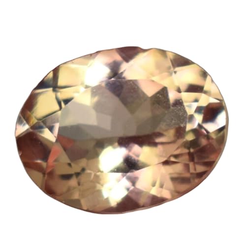 Topaze jaune véritable taillée en ovale pour bague d'exception