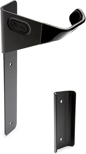 Portland Design Works  Soporte de pared para almacenamiento de bicicletas con gancho trasero negro Hooptie con bandeja de rueda con bandeja de rueda