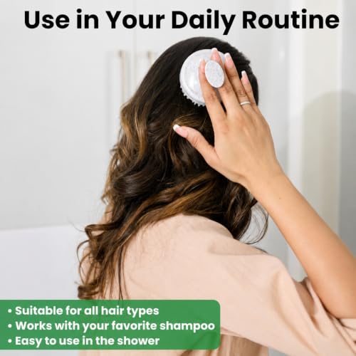 Image of Kmils Silicone Scalp Massager Shampoo Brush with Ergonomic Grip | Deep Cleansing Hair Brush for Dandruff Removal for Men & Women