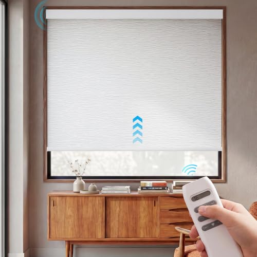 Tailorvibe Motorized Blinds with Remote, 100% Blackout Electric Blinds, Smart Shades for...