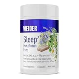Weider Sleep Supplement - Melatonin-Free Capsule - Natural Sleep Support - with Ashwagandha, Magnesium & Botanical Blend - Non-Habit Forming - Vegetarian - 60 Count - 1 Month Supply