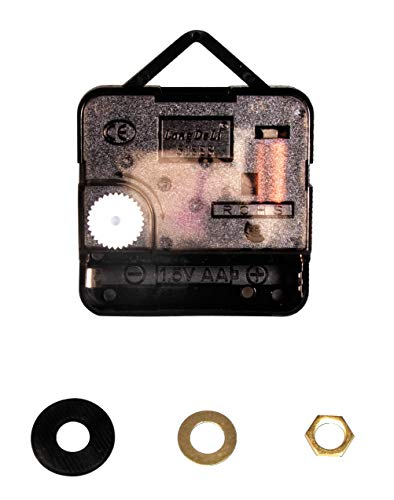 Rayher Quarz-Uhrwerk, batteriebetrieben, Achsenhöhe 20 mm, montiert, geeignet für eine Plattenstärke bis max. 12 mm, Uhrwerk für Wanduhr, 69238000