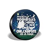 cozipink Making Memories One Campsite Starry Sky Camping Spare Tire Cover Weatherproof Wheel Protectors Universal Fit for Trailer Rv SUV Truck Camper Travel Trailer 15'