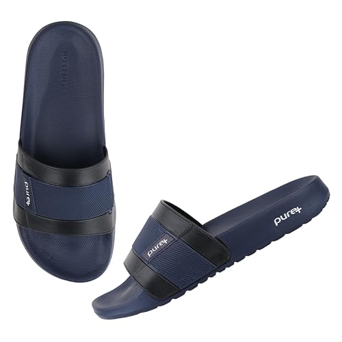 Image of URJO PURE-51 Men's Sliders /Slippers Lightweight Super Flexible Arch Support Durable Anti Skid & Stylish Dailywear Sliders /Slippers for Men (URJO by Welcome)