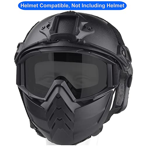 Vpzenar Airsoft Mask, Airsoft Face Mask And Goggles, Tactical Mask With Adjustable Elastic Headband Fit For Kids, Anti Fog Paintball Mask For Men, Protective Military Airsoft Accessories #TOP5