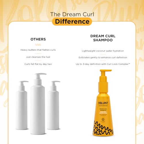 Image of BBLUNT DREAM CURL SHAMPOO - 300 ml | 3 Day Definition & Frizz Control | Coconut Water, Glycolic Acid & Curl Lock Complex | Hydrates & Moisturizes Dry, Wavy & Curly Indian Hair | SLS & Paraben Free | For Men & Women