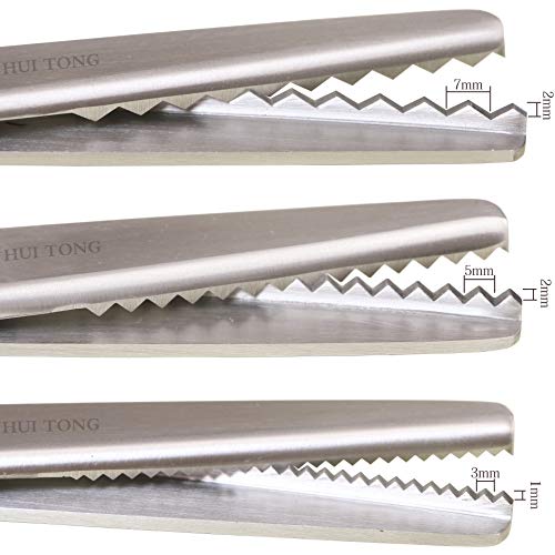 image for Hui Tong Strong & Sharpe Pinking Shears for Fabric,Serrated and Scallo