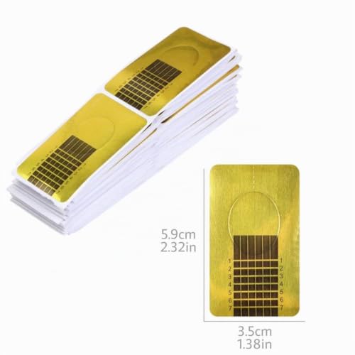 200 Pcs Chablon pour Ongle Gel Construction, Papier Autocollants Modèles Auto-Adhésif, Forme pour UV Extension D'ongle – vue 3