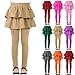 Girls Skirted Leggings Stretchy Casual Elastic High Waisted Cute Layered A-Line Skirts Athletic Dance Tights for 3-14 Years