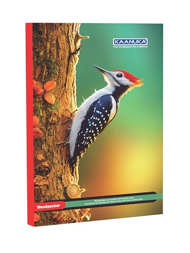 Image of KAANUKA Long Size Notebook - 300 Pages, Ruled, Single Line, Long Size - 27.2cm X 16.7cm, Pack Of 6 Notebooks, Long Size Single Line Notebooks for School and College Students