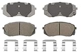 Wagner ThermoQuiet QC1295A Ceramic Disc Pad Set With Installation Hardware, Front