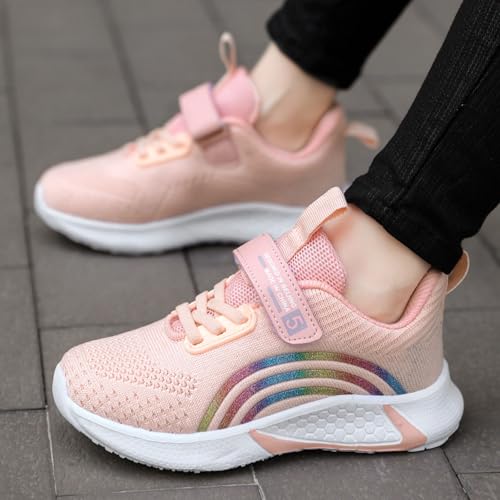Baskets tendance 2026 pour filles avec maille respirante rose pointure 28.5 pour le running - 7