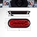 Partsam 2Pcs 6 Inch Oval Trailer Tail Lights Red 10 LED, 6