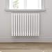 Produktbild Design Heizkörper Röhren 600x760mm Doppellagig Badezimmer/Wohnraum Seitenanschluss Weiß Badheizkörper Radiator