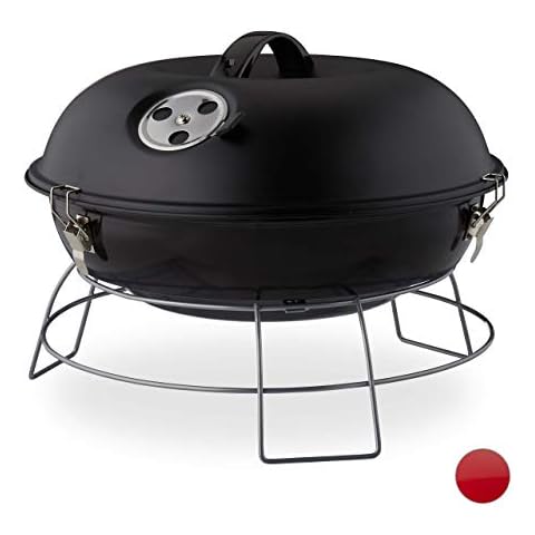 Relaxdays Kugelgrill, tragbar, mit Deckel Cover