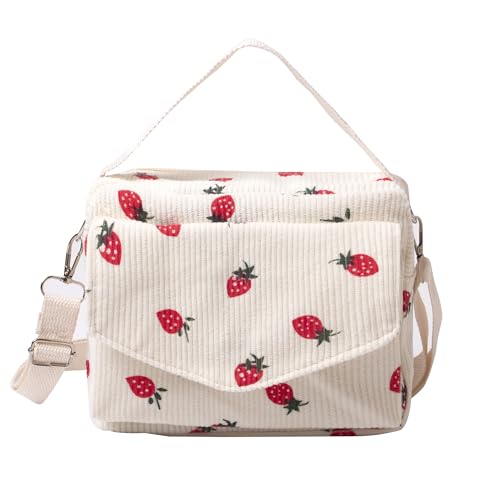 Image of Kawaii Purse Crossbody Bag Kawaii Wallet Kawaii Crossbody Bag Kawaii Corduroy Purse for Women (Beige)