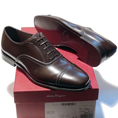 Leather Seul Cap Toe Oxford Welted Men's Dark Brown Dress Shoes (Salvatore3