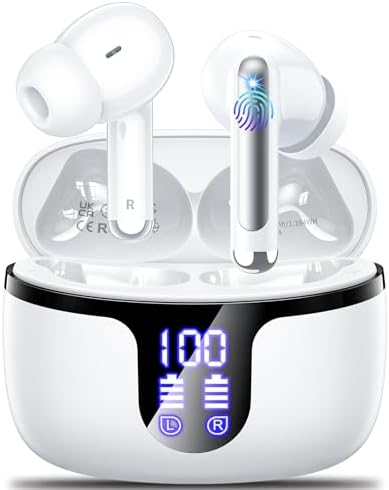 Wireless Earbuds, Bluetooth 5.4 Headphones, 50H Playback Deep Bas...