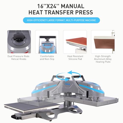 Prensa térmica manual 16x24 con control digital LCD miniatura 2