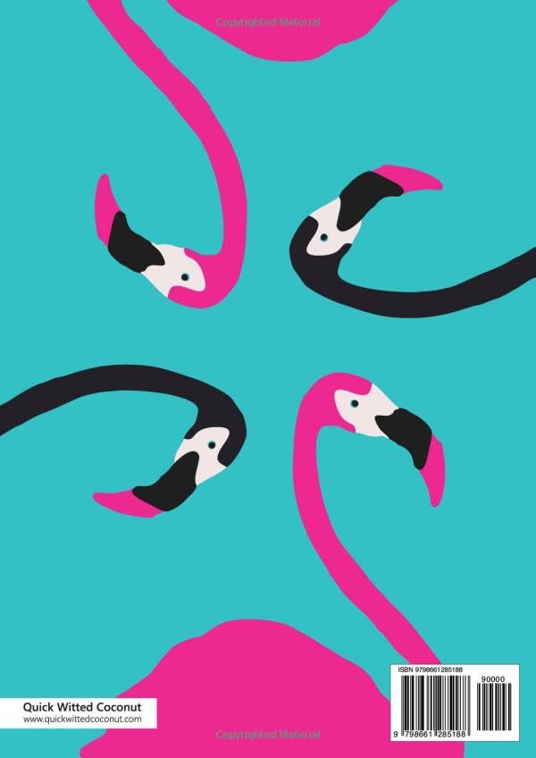 Flamingo Four Notebook - A4: (Turquoise Edition) Fun notebook 192 lined pages (A4 / 8.27x11.69 inches / 21x29.7cm) - Image 2