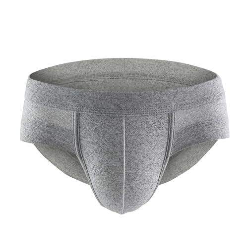 VYLYNL Men's Underwear Waist Bikini Underpants Pants Sexy Breathable Youth White Waist Underpants Glow in The Dark Mens Underwear (Grey, XXXL)