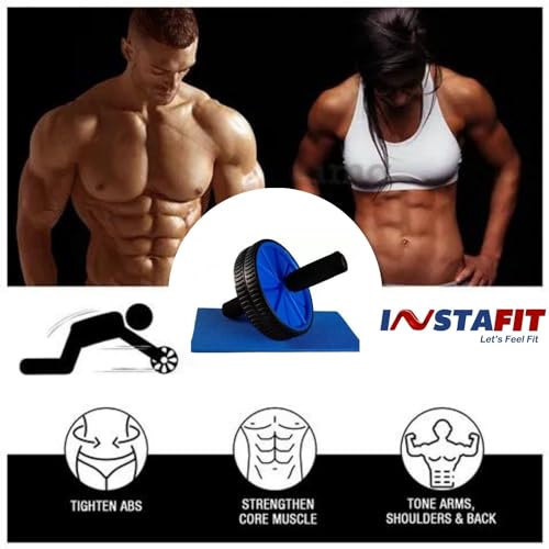 Image of Instafit AB Roller Wheel for Men and Women, Blue