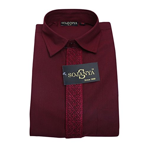 Image of SOJANYA (Since 1958 Men's Soft & Comfortable Cotton Blend Solid Pathani Set-Perfect for Eid & Holi Celebrations