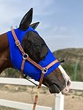 TGW Riding Super Fit Pferdefliegenmaske Pferde Fliegenmaske Horse Fly Mask (L, Royal Blue)