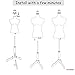 Female Dress Form Mannequin Body Torso Stand with Adjustable Height Stand Dress Form for Display or Decoration, Brown