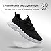 DLWKIPV Mens Running Shoes Sneakers Tennis Non Slip Walking Gym Workout Athletic Slip On Casual Lightweight Breathable Mesh Fashion Black_White Size US 12