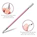 Supper Long Acrylic UV Gel Tips Sculpture Tweezers Clip, C Curve Nail Art Tools Nail Pincher Nipper, Stainless Steel Nail Shaping Tweezers for Manicure with Cuticle Pusher and Sticks (YGJ-008-Pink)