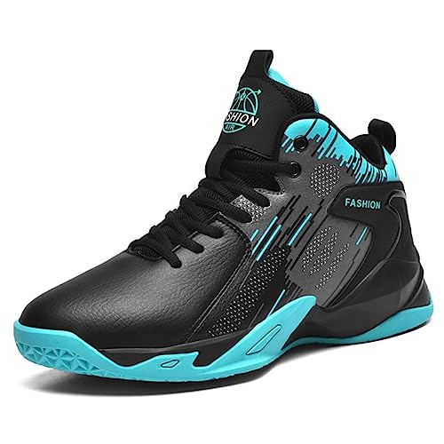 Sapatilhas de basquetebol sapatilhas desportivas masculinas sapatilhas de basquetebol masculinas sapatilhas de moda sapatilhas desportivas grandes, 6933 Black turquesa, 43 UE