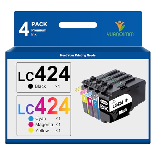 Cartuchos De Tinta Compatibles LC-424 Para Brother - Multipack Negro/Cian/Magenta/Amarillo - Para DCP-J1200W / DCP-J1200WE - 4 Cartuchos