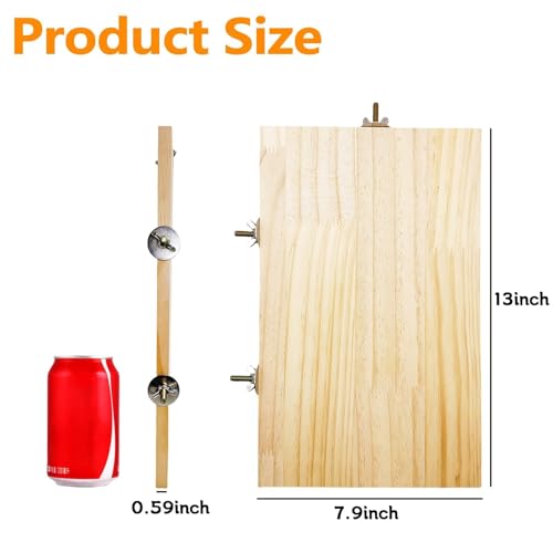 Image of 2PCS Chinchilla Wooden Platform Ledge 13 x 8 '' Large Bird Perch Stand Shelf Platform for Ferret Bunny Guinea Pig Conure Hamster Parrot Macaw Cockatiel