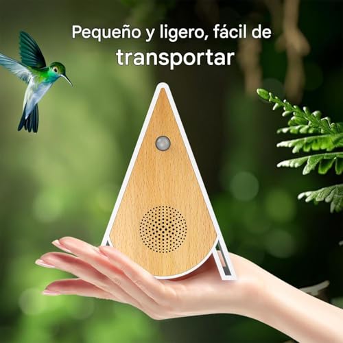 Máquina de sonidos de aves y altavoz triangular decorativo de hogar 3