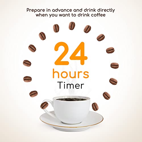 Kaffeemaschine mit Timer von Aigostar Bonnie in Edelstahl, 24 Stunden Programmierung
