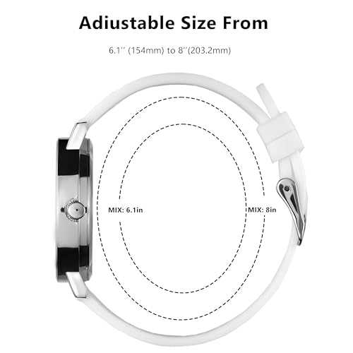 Image of Watch with Second Hand Nursing for Women, Analog Watches for Nurses, 12 /24 Hour Military Time, Easy Read Dial, Colorful Silicone Band