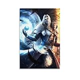 JIAGOL Póster de un ángel alado para decoración de pared, póster de arte vintage para decoración de habitación, 30 x 45 cm, estilo sin marco