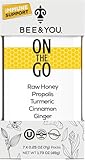 Bee&You Propolis On the Go Kurkuma - Honig Mit Propolis + Rohen Honig + Kurkuma + Ingwer + Zimt – Box (Ohne Zuckerzusat - Ohne Gentechnik - Keine Zusatzstoffe - Glutenfrei - Glucosefrei)