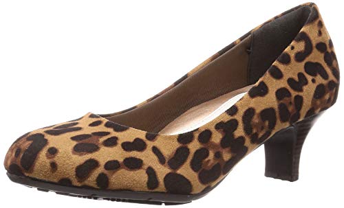 [レディワーカー] パンプス アシックス商事 幅広3E相当5.5cmヒール ラウンドトゥ軽量パンプス レディース LO-16030 ブラウン 23.5 cm 3E