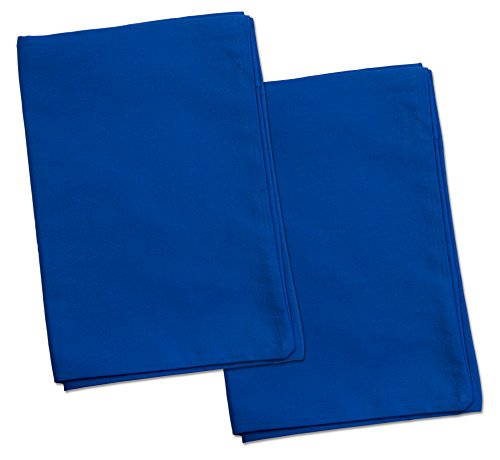 2 Blue Toddler Pillowcases - Envelope Style - for Pillows Sized 13x18 and 14x19-100% Cotton with Percale Weave - Machine Washable - ZadisonJaxx ZacharyPaul Collection - 2 Pack