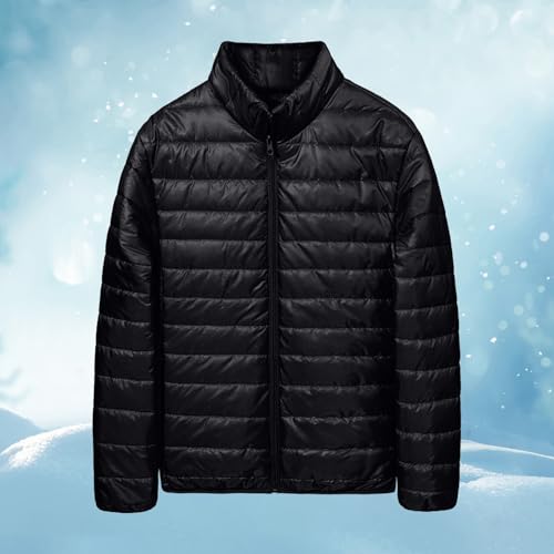 Laquieio Chaqueta Mujer Invierno Rebajas Abrigos de plumón de Longitud Ropa Talla Grande Mangas Largas Gabardina Delgada de Talla Grande, - imagen 3