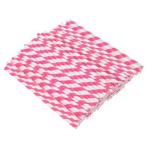 Pitillos de papel rayados biodegradables 20 cm 100 pcs miniatura 1