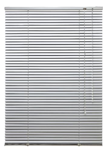 Klemmfix Alu Jalousie ohne Bohren - viele Größen und Farben - Aluminium Lamellen - Klemmträger Montage Fenster Tür - Rollo Faltrollo Sonnenschutz Jalousette (Größe 90 x 130 cm, Farbe Silber)