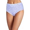 Jockey Women's Underwear Elance Brief - 3 Pack, Midnight Iris/Bouquet Bloom/Frothy Blue, 7