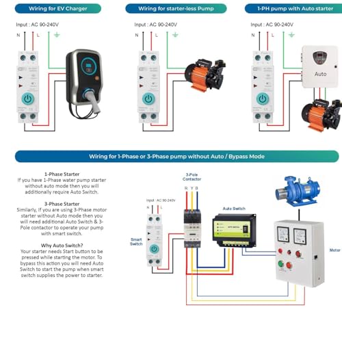 Image of Blackt Electrotech BT74M 63A Wi-Fi Circuit Breaker with Energy Metering | 90-250V DIN Rail Mount | Remote Control, Timer, & Power Monitoring | Compatible with Smart Life, Alexa & Google Home