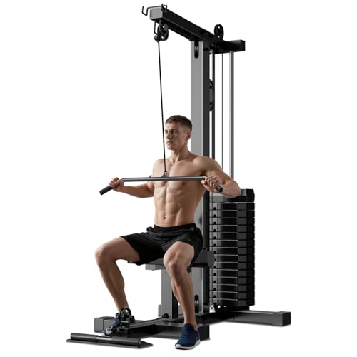 ROBORE LAT Pulldown Machine, Home Gym Fitness Exercise Body Workout Strength Training & Low Row...