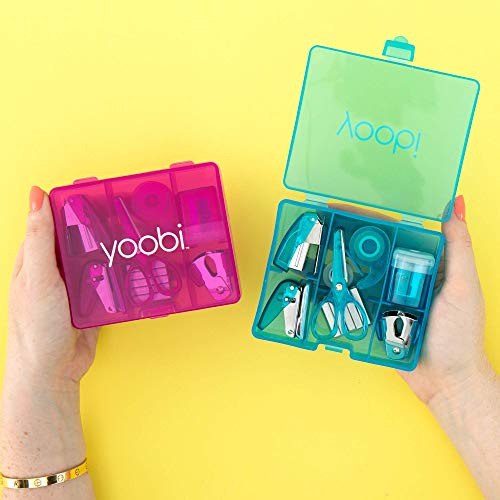 Yoobi: Pink Mini Office Supply Kits – Mini School Supplies Kit – Includes Scissors, Mini Stapler, Staple Remover, Staples, Tape Dispenser & More – Cute School, Home Or Office Supplies Kit (2-Pack) #TOP4