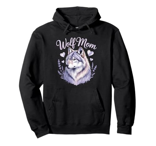 Wolf Mom Lobo Normal Lobo aullando Lobos para mujer Sudadera con Capucha