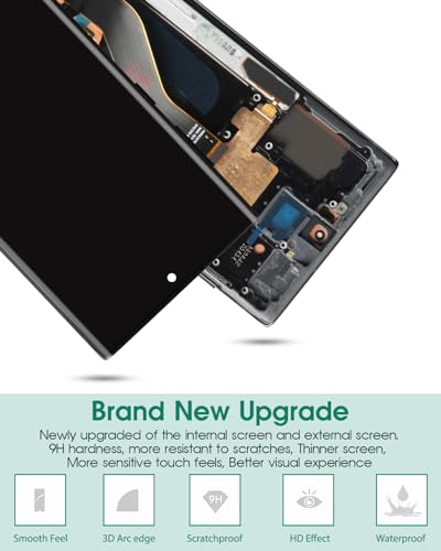 Écran OLED pour Samsung Note 10 avec châssis noir et lecteur d'empreinte digitale - 5